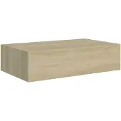vidaXL Wandschap met lade 40x23,5x10 cm MDF eikenkleurig