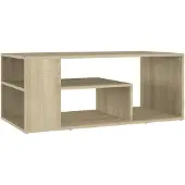 vidaXL Salontafel 100x50x40 cm bewerkt hout sonoma eikenkleurig