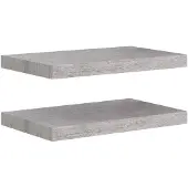 vidaXL Wandschappen zwevend 2 st 50x23,5x3,8 cm MDF betongrijs