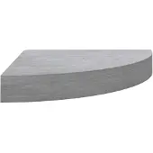 vidaXL Hoekwandschap 35x35x3,8 cm MDF betongrijs