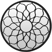 vidaXL Tuinspiegel rond 60x3 cm ijzer zwart