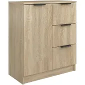 vidaXL Dressoir 60x30x70 cm bewerkt hout sonoma eikenkleurig