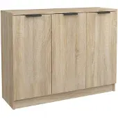 vidaXL Dressoir 90,5x30x70 cm bewerkt hout sonoma eikenkleurig