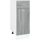 vidaXL Onderkast met lade Lyon 30x46x81,5 cm bewerkt hout grijs sonoma