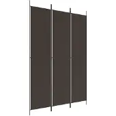 vidaXL Kamerscherm met 3 panelen 150x220 cm stof bruin