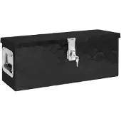 vidaXL Opbergbox 60x23,5x23 cm aluminium zwart