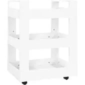 vidaXL Keukentrolley 60x45x80 cm bewerkt hout wit