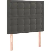 vidaXL Hoofdbord donkergrijs 90x5x118/128 cm fluweel