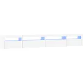 vidaXL Tv-meubel met LED-verlichting 270x35x40 cm wit