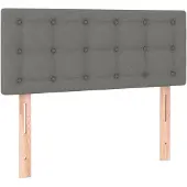 vidaXL Hoofdbord 100x5x78/88 cm stof donkergrijs