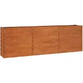 vidaXL Plantenbak verhoogd 240x40x77 cm cortenstaal roestig