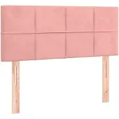 vidaXL Hoofdbord 100x5x78/88 cm fluweel roze