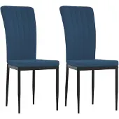 vidaXL Eetkamerstoelen 2 st fluweel blauw