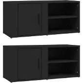 vidaXL Tv-meubels 2 st 80x31,5x36 cm bewerkt hout zwart