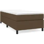 vidaXL Boxspring bed 80x200 cm stof donkerbruin