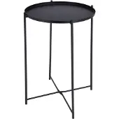 Progarden Bijzettafel rond 35x47 cm zwart