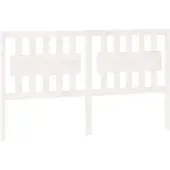 vidaXL Hoofdbord 165,5x4x100 cm massief grenenhout wit