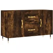 vidaXL Dressoir 100x36x60 cm bewerkt hout gerookt eikenkleurig