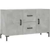 vidaXL Dressoir 100x36x60 cm bewerkt hout betongrijs