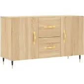 vidaXL Dressoir 100x36x60 cm bewerkt hout sonoma eikenkleurig