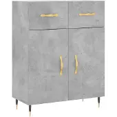 vidaXL Dressoir 69,5x34x90 cm bewerkt hout betongrijs