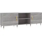 vidaXL Tv-meubel 150x30x50 cm bewerkt hout grijs sonoma eikenkleurig