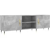 vidaXL Tv-meubel 150x30x50 cm bewerkt hout betongrijs
