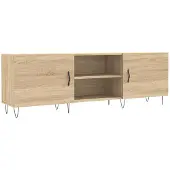 vidaXL Tv-meubel 150x30x50 cm bewerkt hout sonoma eikenkleurig