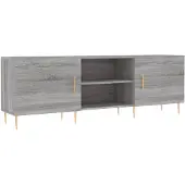 vidaXL Tv-meubel 150x30x50 cm bewerkt hout grijs sonoma eikenkleurig