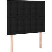 vidaXL Hoofdbord zwart 100x5x118/128 cm stof