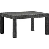 vidaXL Tuintafel 58x58x41 cm PP rattan antracietkleurig