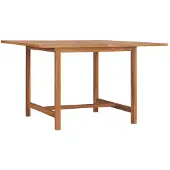 vidaXL Tuintafel 110x110x75 cm massief teakhout