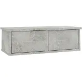 vidaXL Wandschap met lades 60x26x18,5 cm bewerkt hout betongrijs