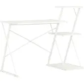 vidaXL Bureau met schap 116x50x93 cm wit