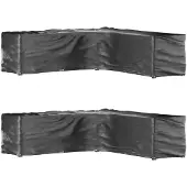 vidaXL Tuinmeubelhoezen L-vormig 2 st 20 oogjes 300x300x90 cm