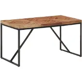 vidaXL Eettafel 140x70x76 cm massief acaciahout en mangohout