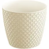 Prosperplast plantenpot/bloempot - kunststof - creme - D22 x H19 cm - Plantenpotten