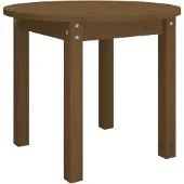 vidaXL Salontafel Ø 55x45 cm massief grenenhout honingbruin