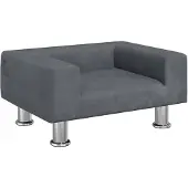 vidaXL Hondenmand 50x40x26,5 cm fluweel donkergrijs