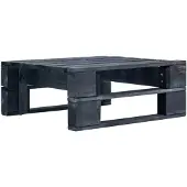 vidaXL Tuinhocker pallet hout zwart