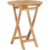 vidaXL Tuintafel inklapbaar Ø60 cm massief teakhout