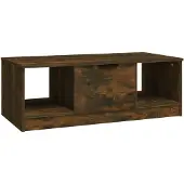vidaXL Salontafel 102x50x36 cm bewerkt hout gerookt eikenkleurig