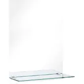 vidaXL Wandspiegel met schap 30x50 cm gehard glas
