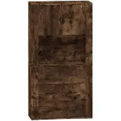 vidaXL Hoge kast bewerkt hout gerookt eikenkleurig