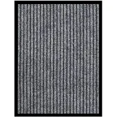 vidaXL Deurmat 40x60 cm gestreept grijs