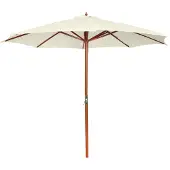 vidaXL Parasol 300x258 cm zandwit