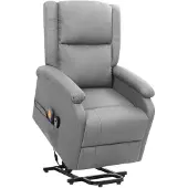 vidaXL Sta-op-massagestoel stof lichtgrijs