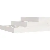 vidaXL Plantenbak 78x78x27 cm massief grenenhout wit