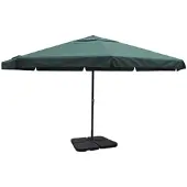vidaXL Parasol met draagbare voet aluminium (groen)