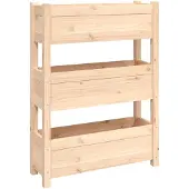vidaXL Plantenbak 77x25x104,5 cm massief grenenhout